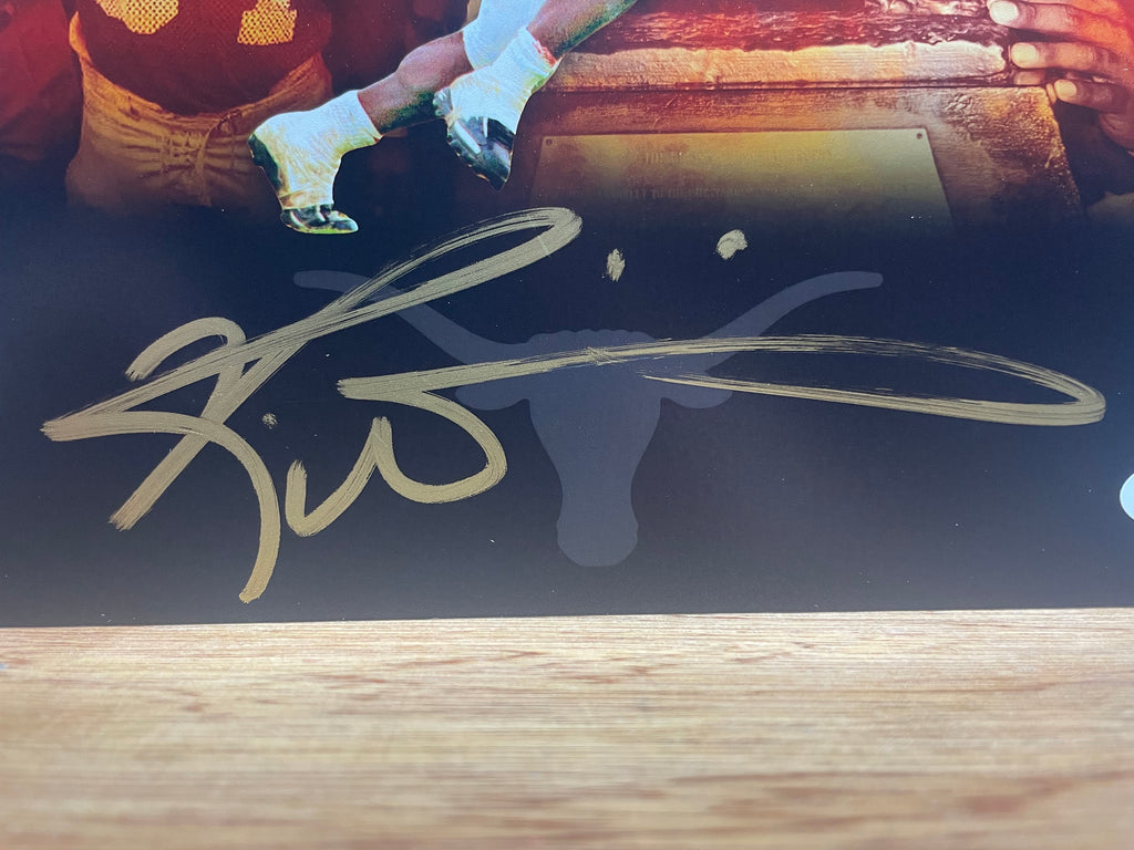 Ricky Williams Autographed Texas Longhorns Heisman Trophy Photograph - JSA Certified