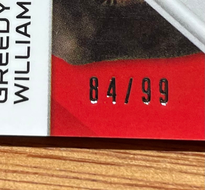 Greedy Williams - 2019 Panini Spectra - Rookie Signatures Neon Blue Prizm - Numbered 84/99