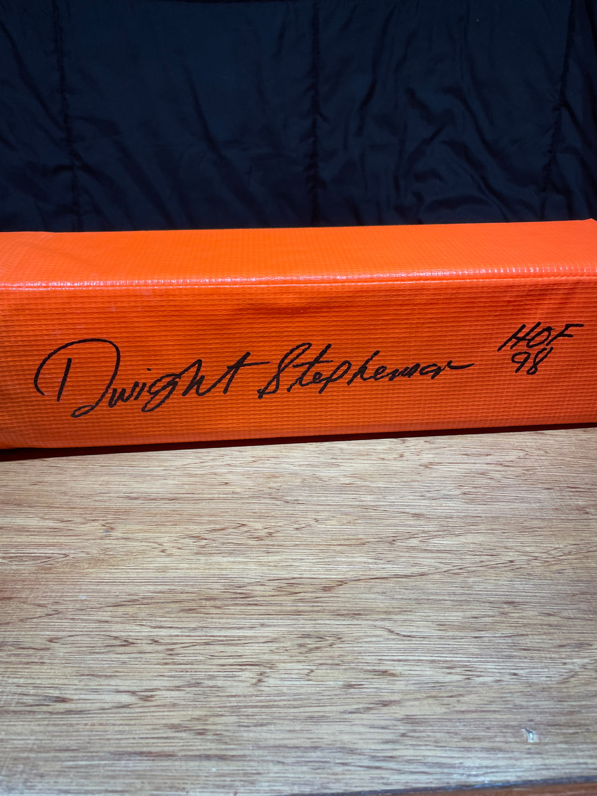 Dwight Stephenson Autographed End Zone Pylon- Schwartz Hologram and Certificate of Authenticity