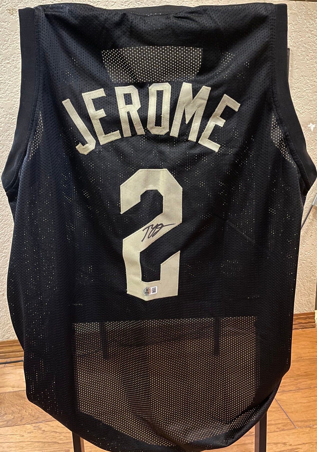 Ty Jerome Autographed Cleveland Cavaliers Custom Jersey - Beckett Certified
