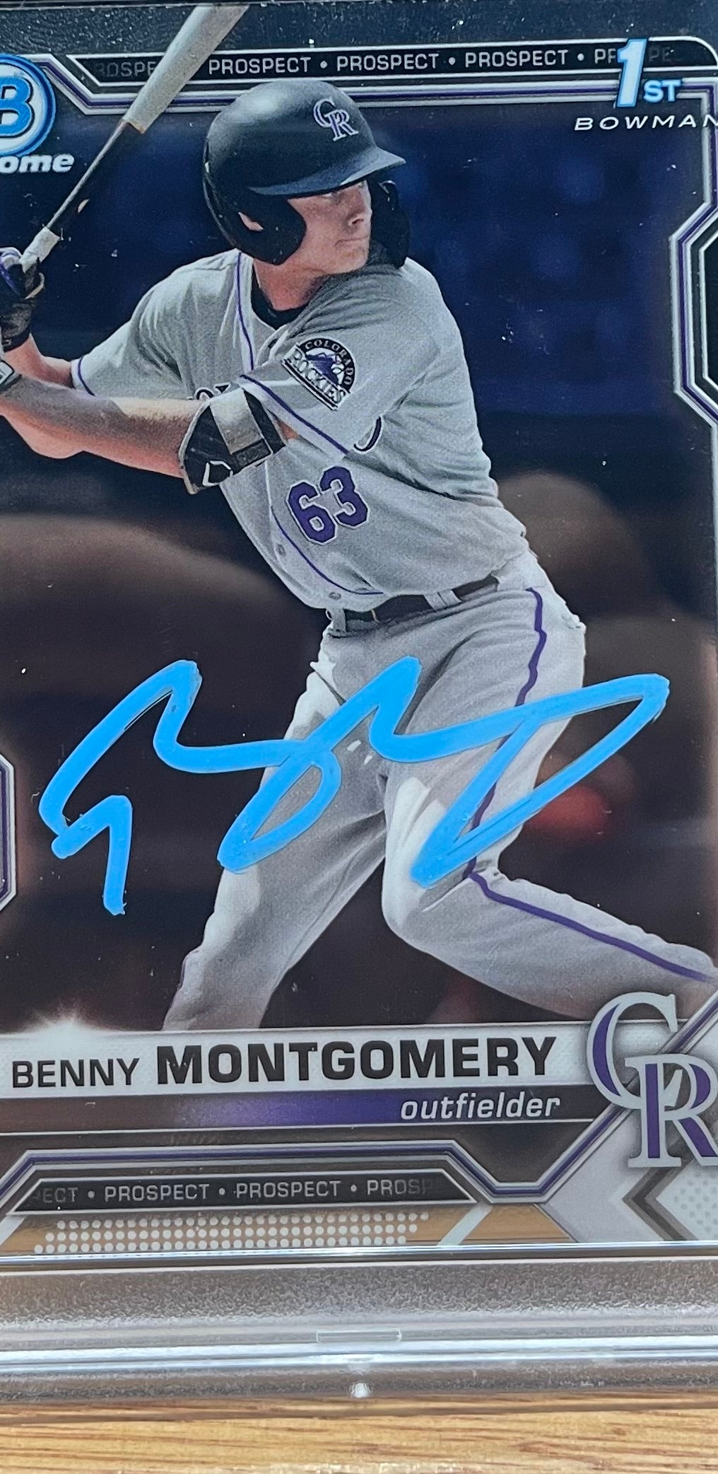 Benny Montgomery Autographed 2021 Bowman - PSA/DNA Certified