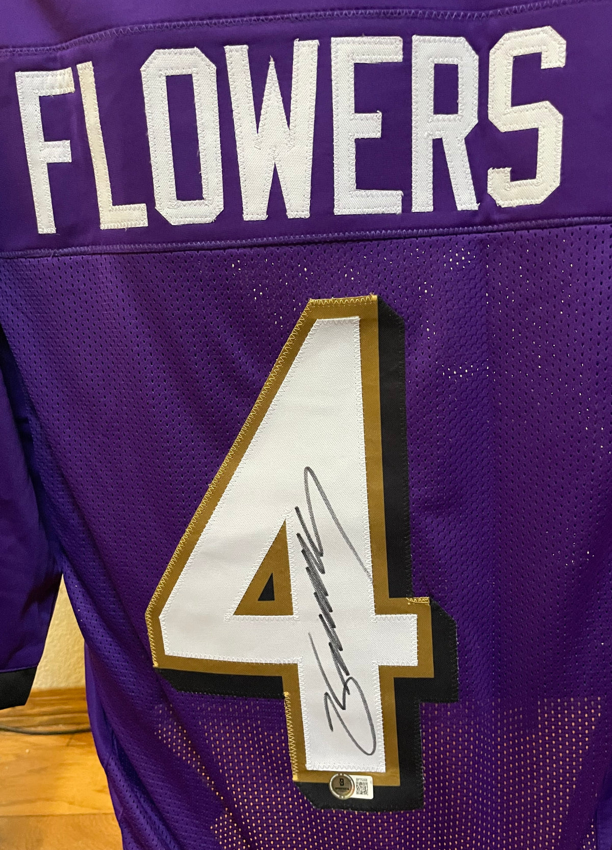 Zay Flowers Autographed Baltimore Ravens Custom Jersey - Beckett Certified