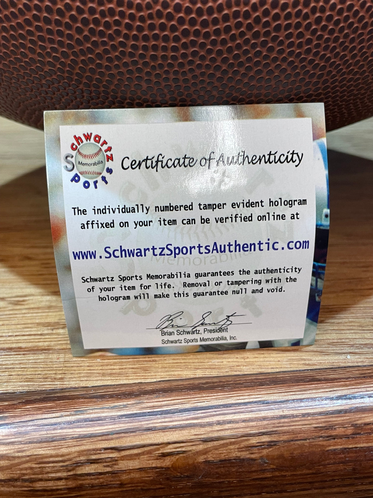 Brandon Aubrey Autographed Cowboys Football- Schwartz Hologram and Certificate of Authenticity