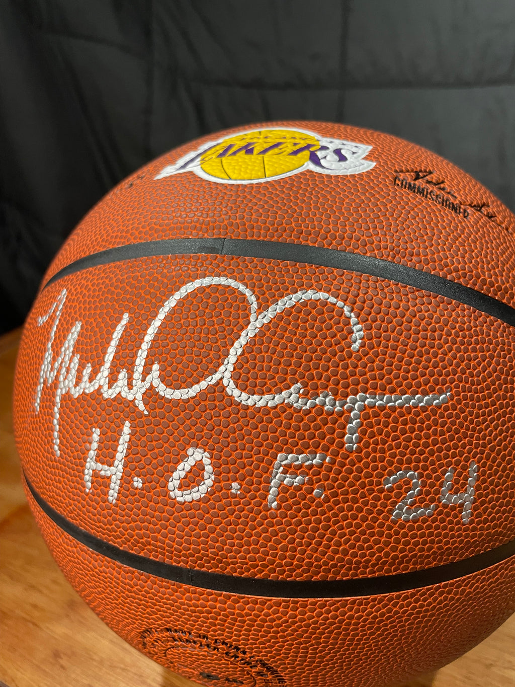 Michael Cooper Autographed Lakers Basketball- Schwartz Hologram and Certificate of Authenticity