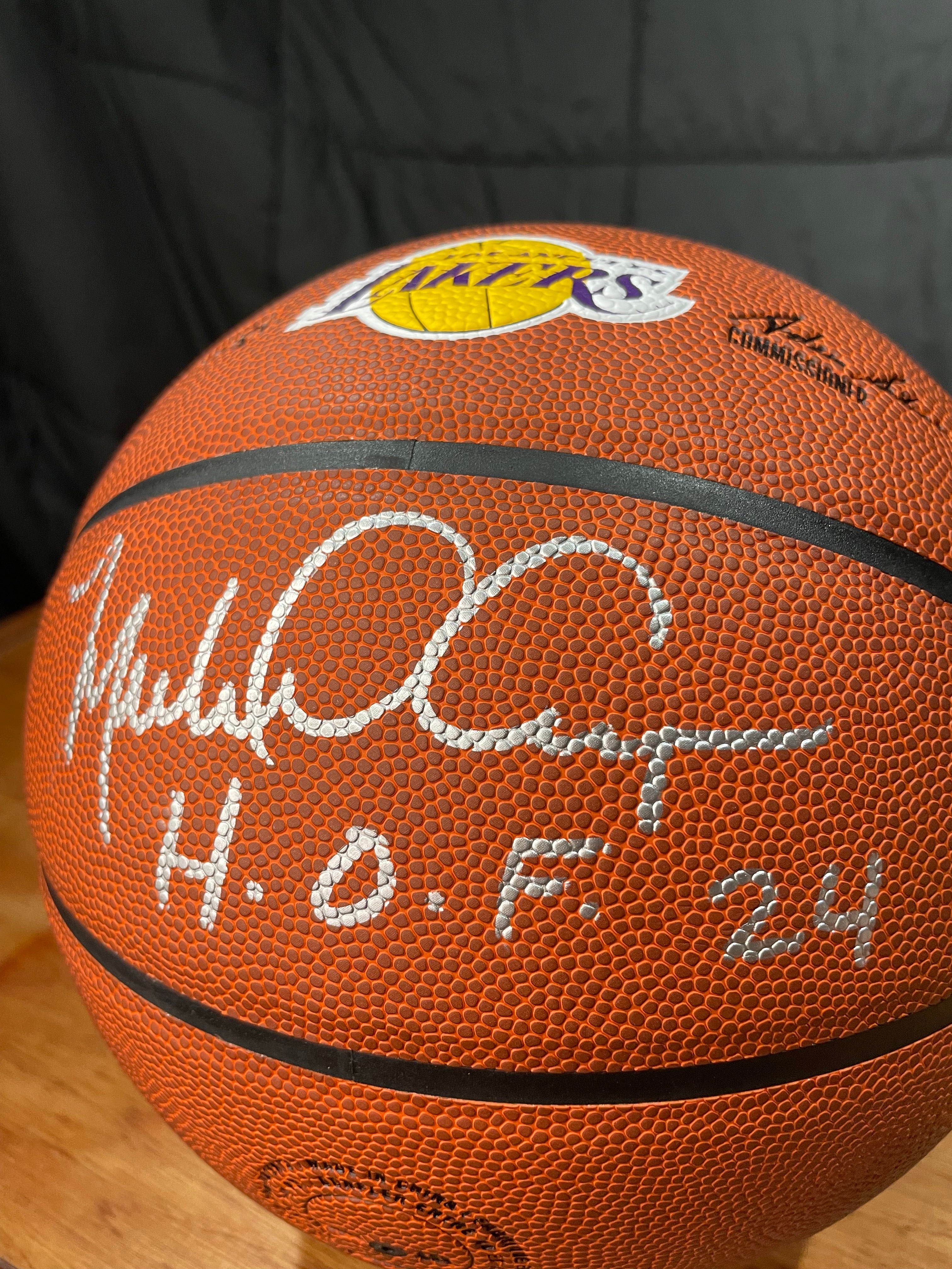 Michael Cooper Autographed Lakers Basketball- Schwartz Hologram and Certificate of Authenticity