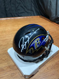 Ray Lewis Autographed Ravens Mini Helmet- Beckett Hologram