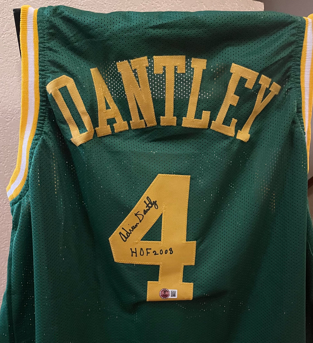 Adrian Dantley Autographed Utah Jazz Custom Jersey - Inscribed “HOF 2008” - Beckett Certified