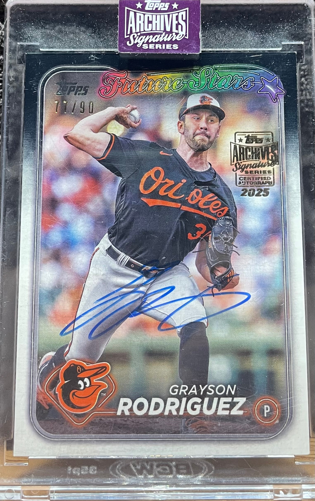 Grayson Rodriguez Autographed 2024 Topps Archives Signature Series Future Stars - Numbered 77/90