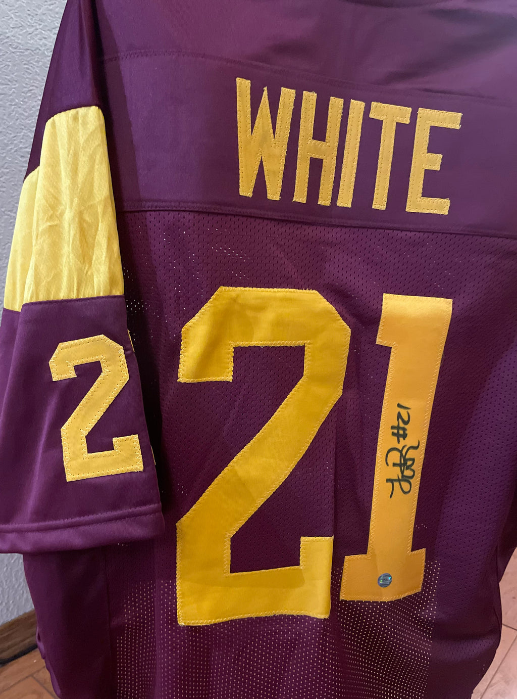 LenDale White Autographed USC Trojans Custom Jersey - AWM Certified