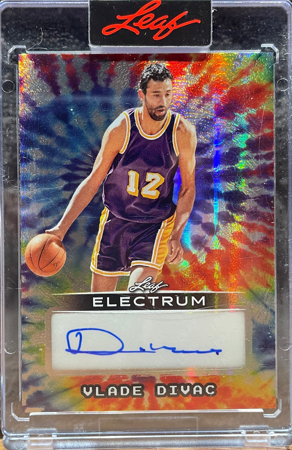 Vlade Divac Autographed 2025 Leaf Electrum - Numbered 4/8