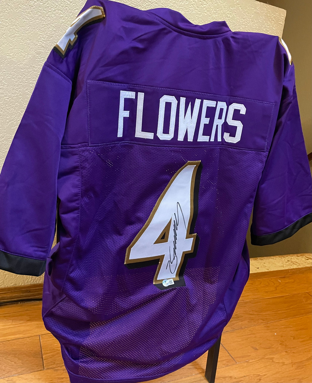 Zay Flowers Autographed Baltimore Ravens Custom Jersey - Beckett Certified