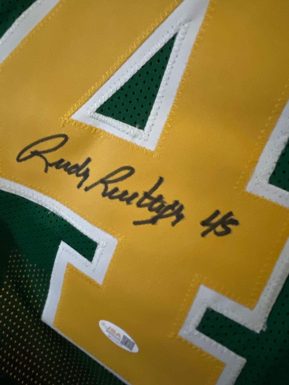 Rudy Ruettiger Autographed Notre Dame Custom Jersey - JSA