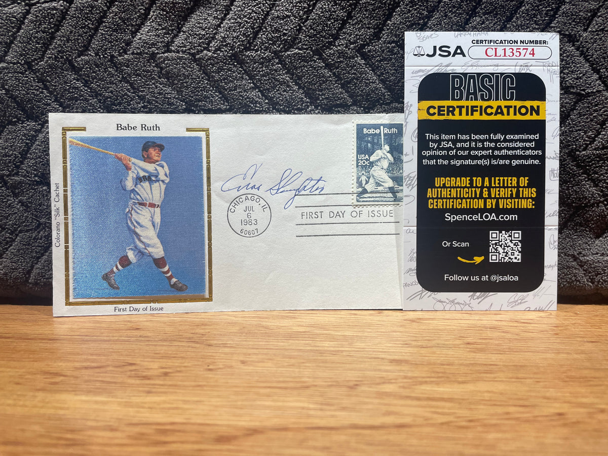 Enos Slaughter Autographed 1983 Babe Ruth First Day Cover - JSA Certified