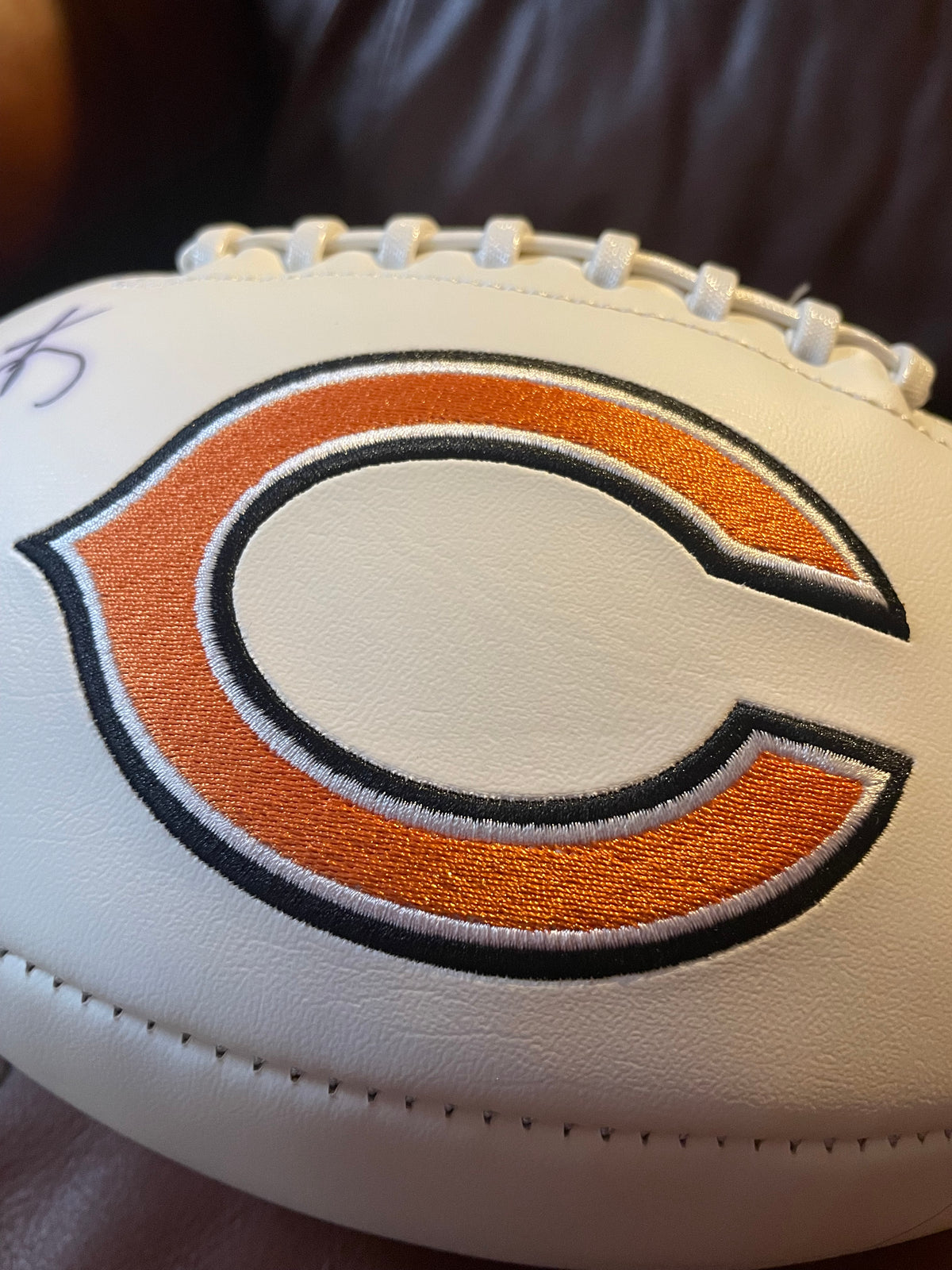 David Montgomery Autographed Chicago Bears Football- JSA Hologram and Certificate of Authenticity