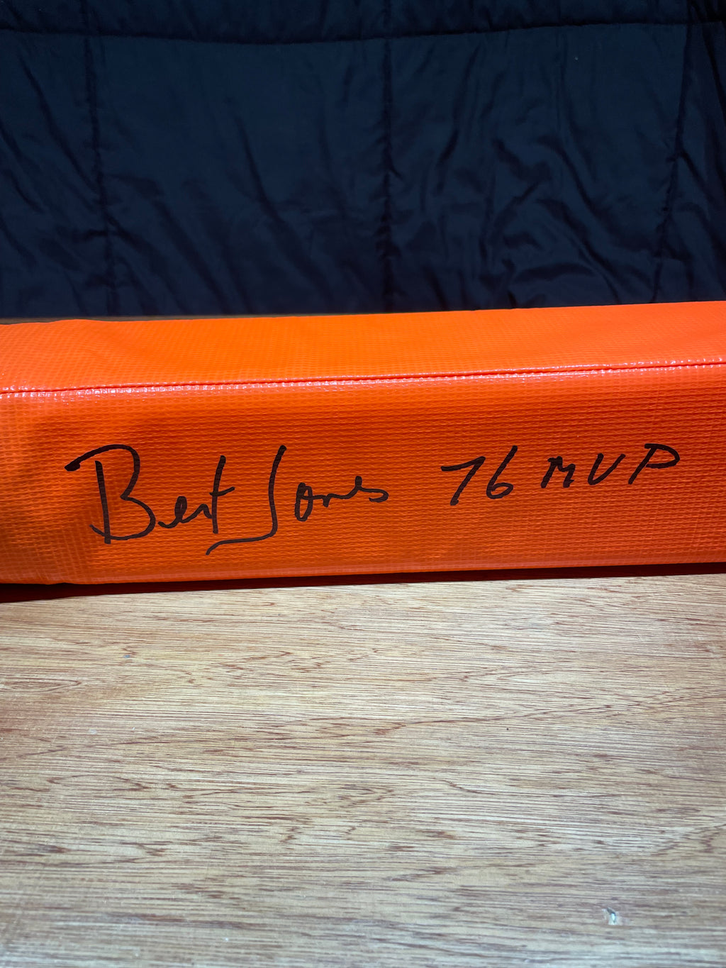 Bert Jones Autographed End Zone Pylon 1976 MVP- Schwartz Hologram and Certificate of Authenticity