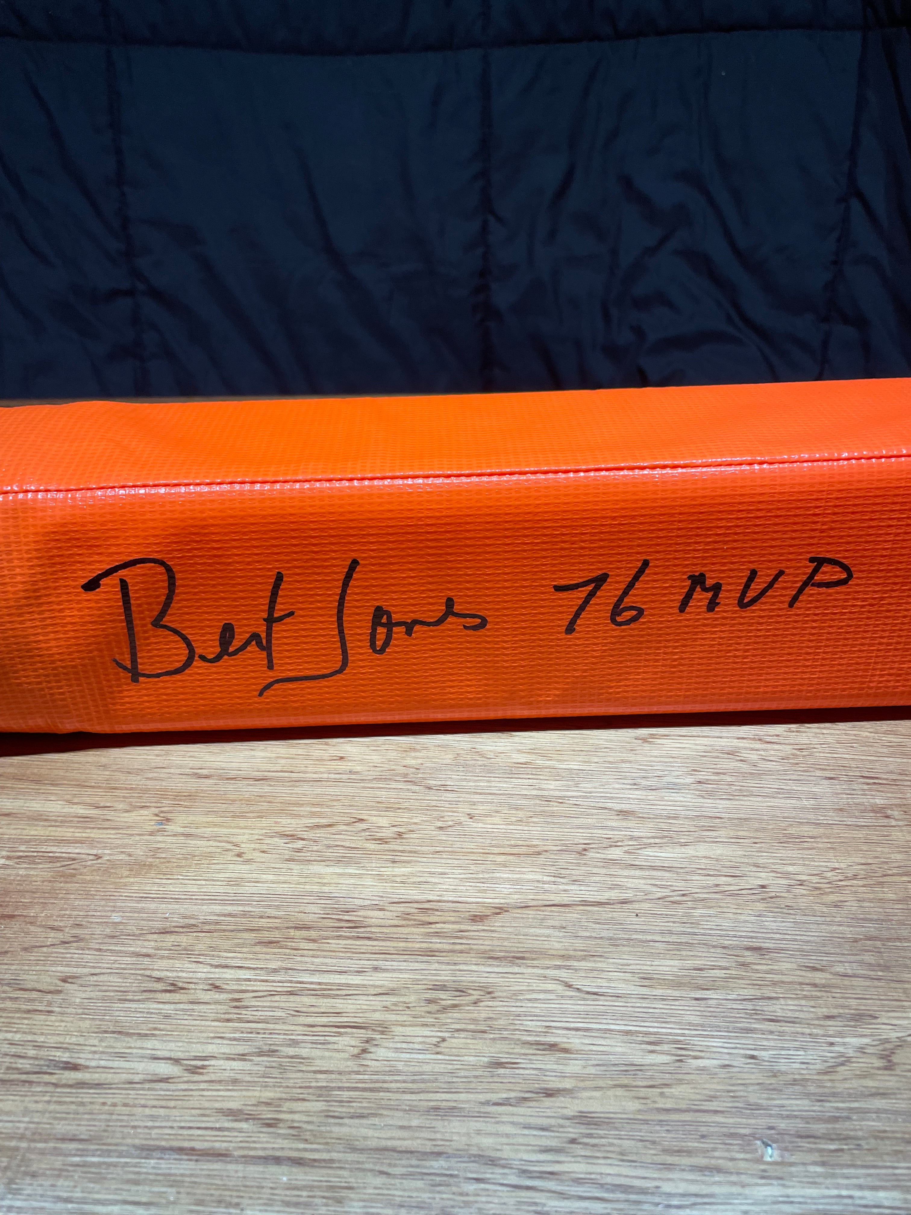 Bert Jones Autographed End Zone Pylon 1976 MVP- Schwartz Hologram and Certificate of Authenticity