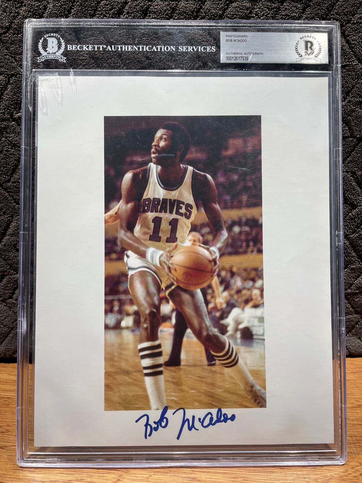 Bob McAdoo Autographed 8x10 Photograph - Beckett Certified and Full Slab Encapsulation