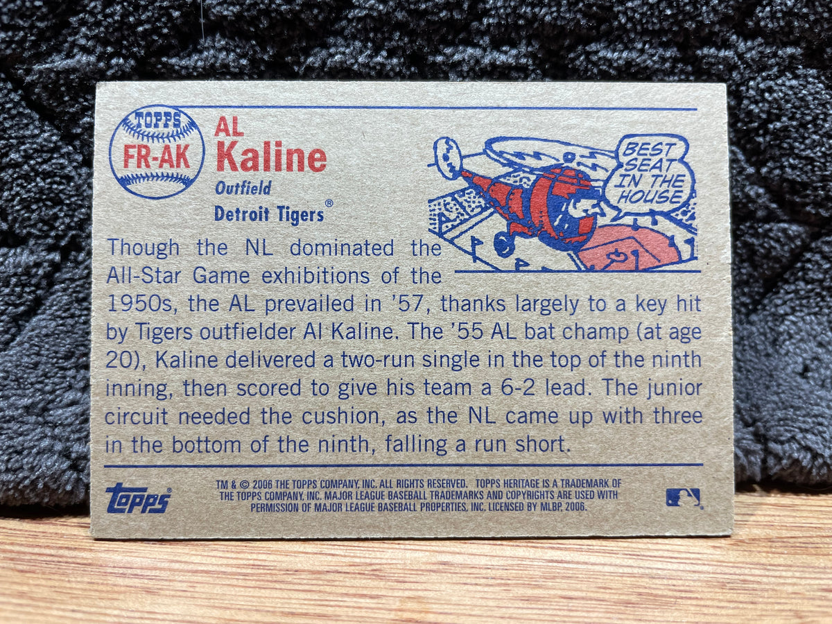 Al Kaline 2006 Topps Heritage "Flashback" Stadium Seat Relics - Authentic Stadium Seat Tigers Stadium