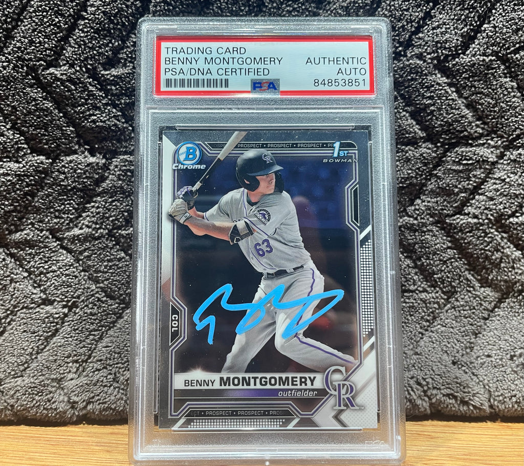 Benny Montgomery Autographed 2021 Bowman - PSA/DNA Certified
