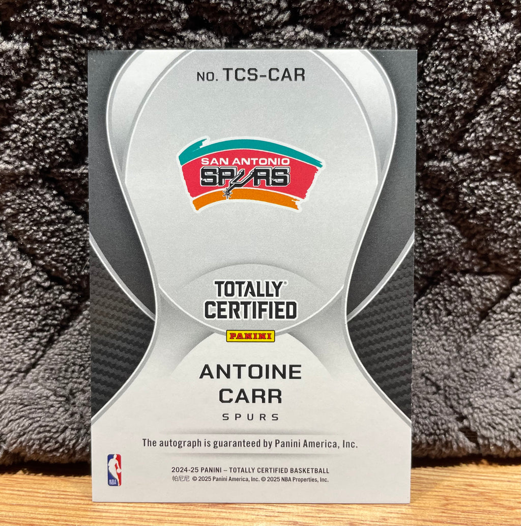 Antoine Carr Autographed 2024-26 Panini Totally Certified Signatures