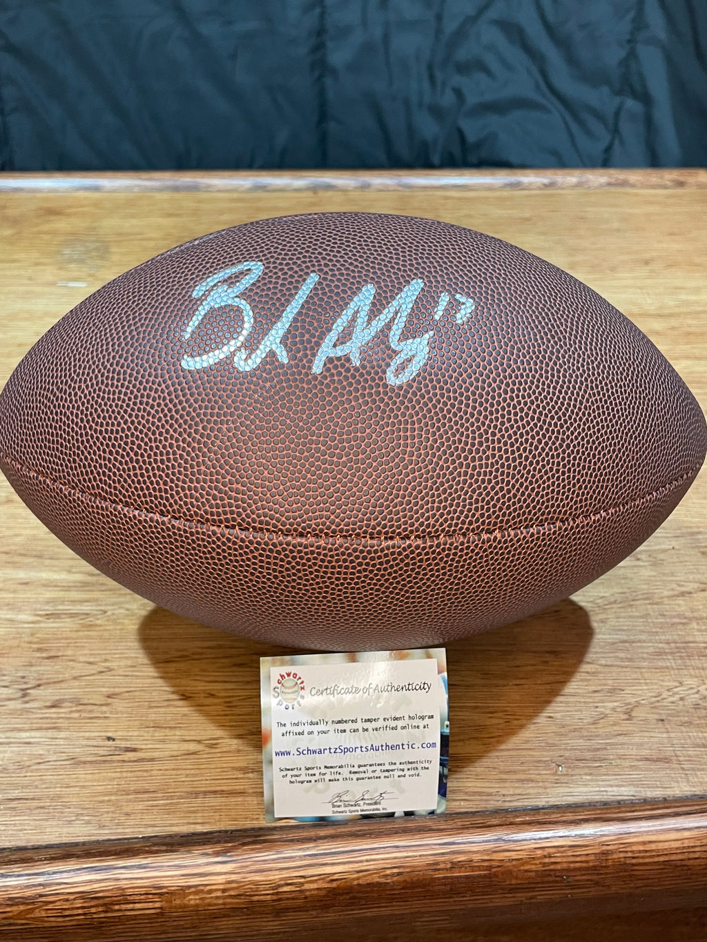 Brandon Aubrey Autographed Cowboys Football- Schwartz Hologram and Certificate of Authenticity