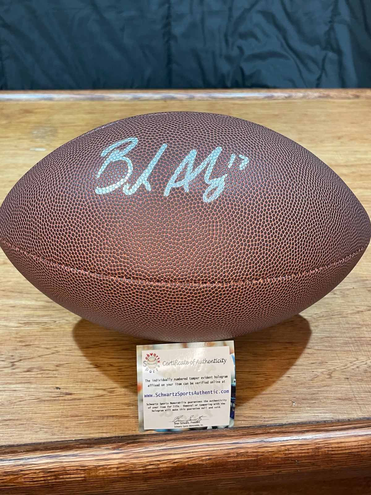 Brandon Aubrey Autographed Cowboys Football- Schwartz Hologram and Certificate of Authenticity