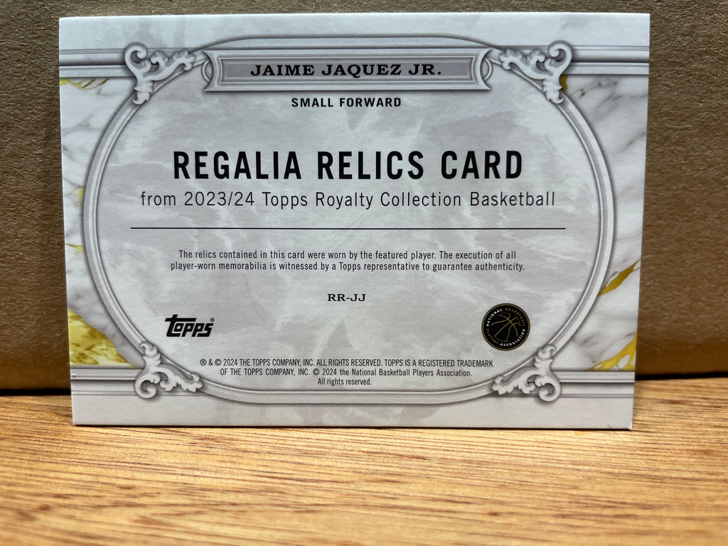 Jaime Jaquez Jr. 2024 Topps Regalia Relics - Numbered 45/99