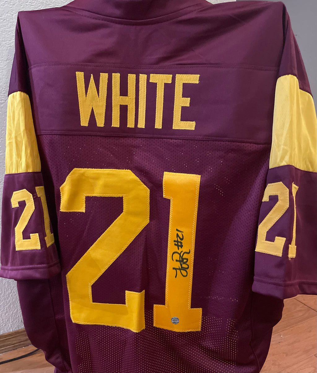LenDale White Autographed USC Trojans Custom Jersey - AWM Certified