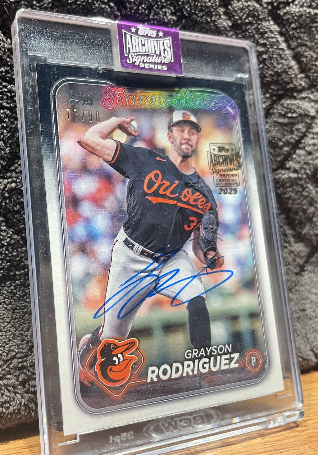Grayson Rodriguez Autographed 2024 Topps Archives Signature Series Future Stars - Numbered 77/90
