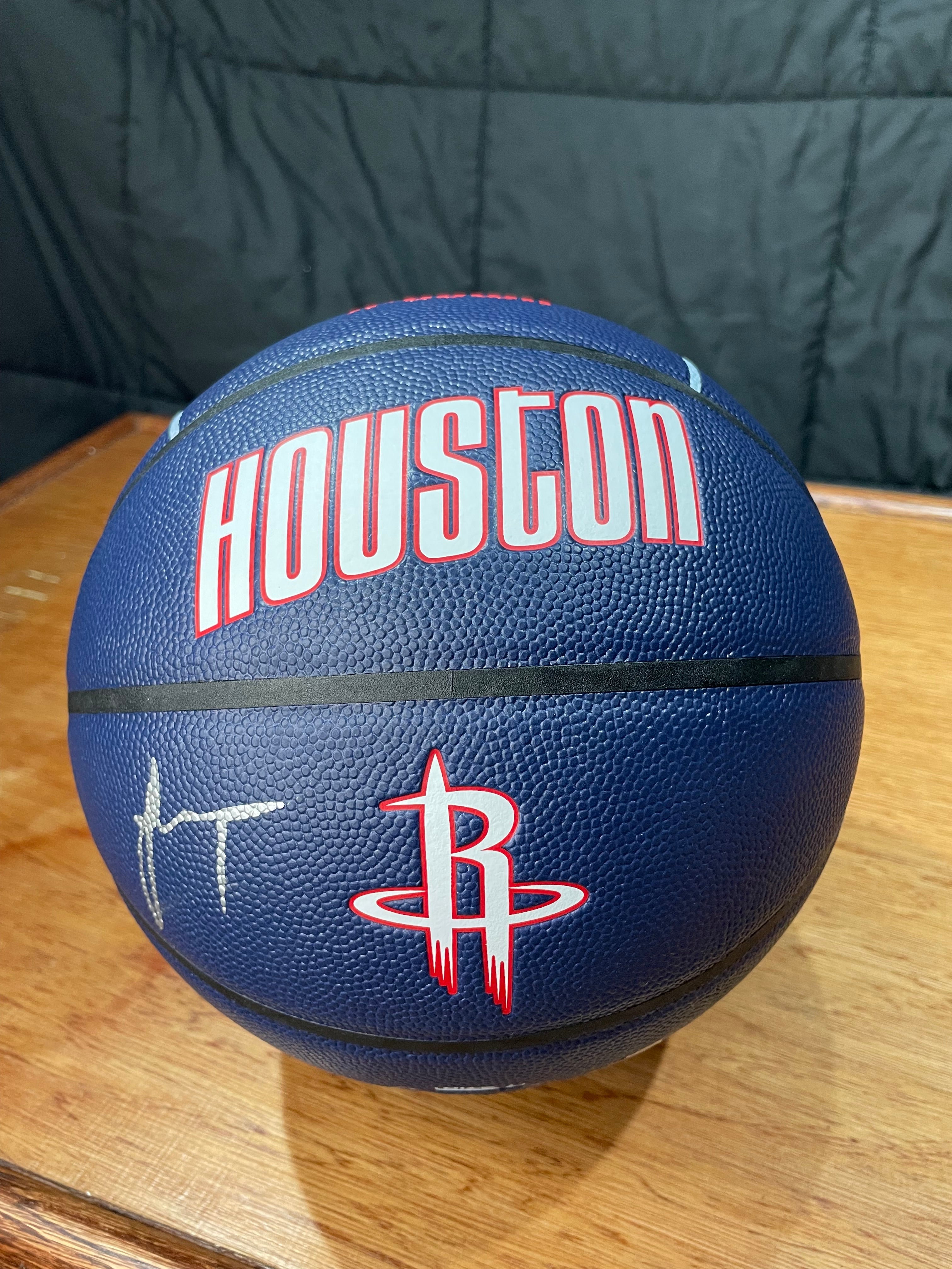 Jalen Green Autographed Rockets City Edition 75th Anniversary Basketball- Fanatics Hollogram