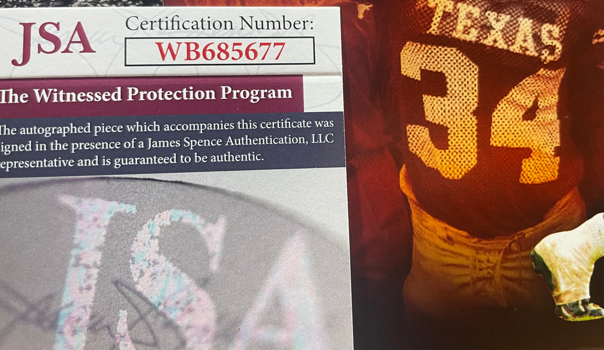 Ricky Williams Autographed Texas Longhorns Heisman Trophy Photograph - JSA Certified