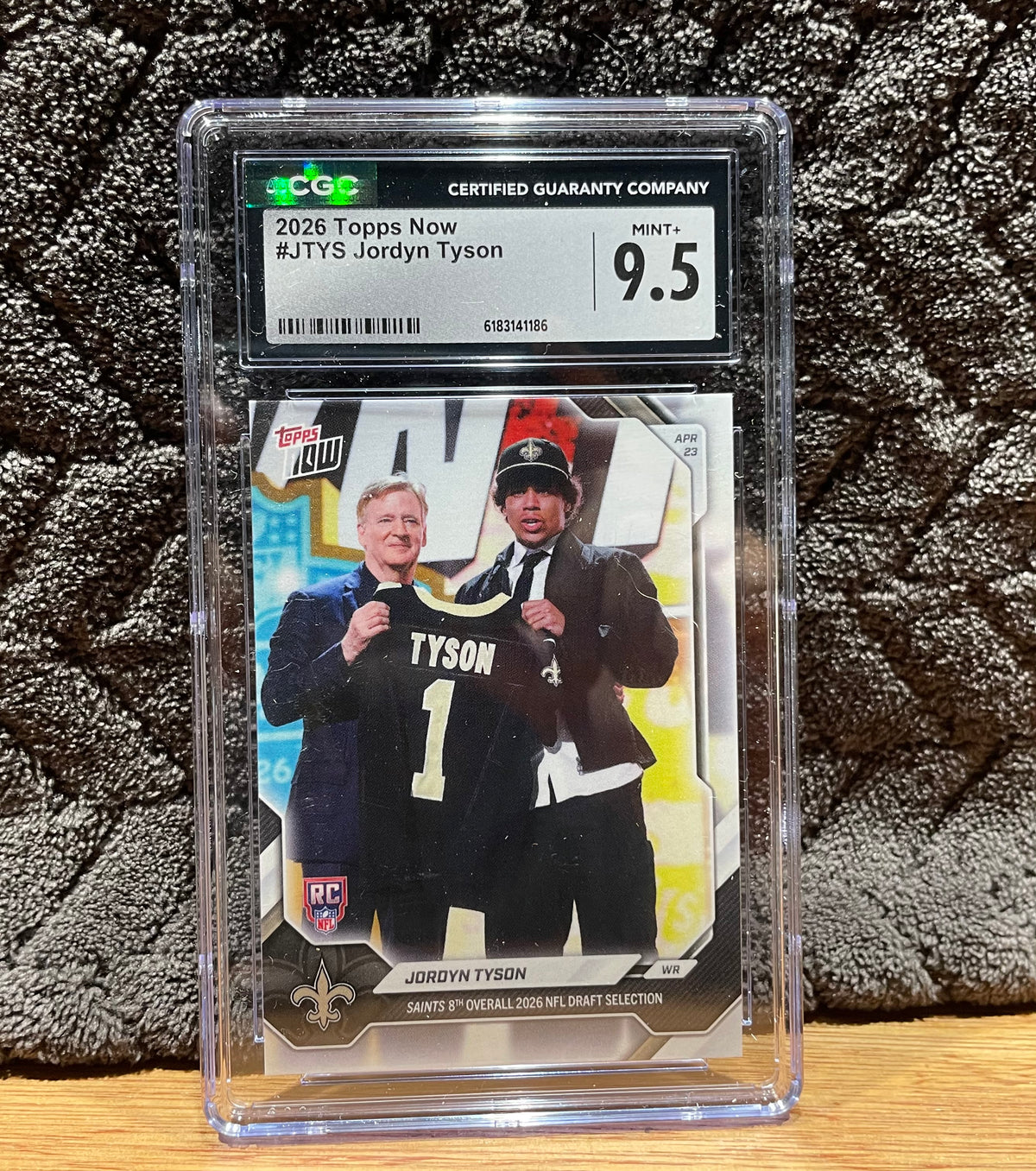 Jordyn Tyson - 2026 Topps Now Rookie Card - CGC 9.5 Mint +