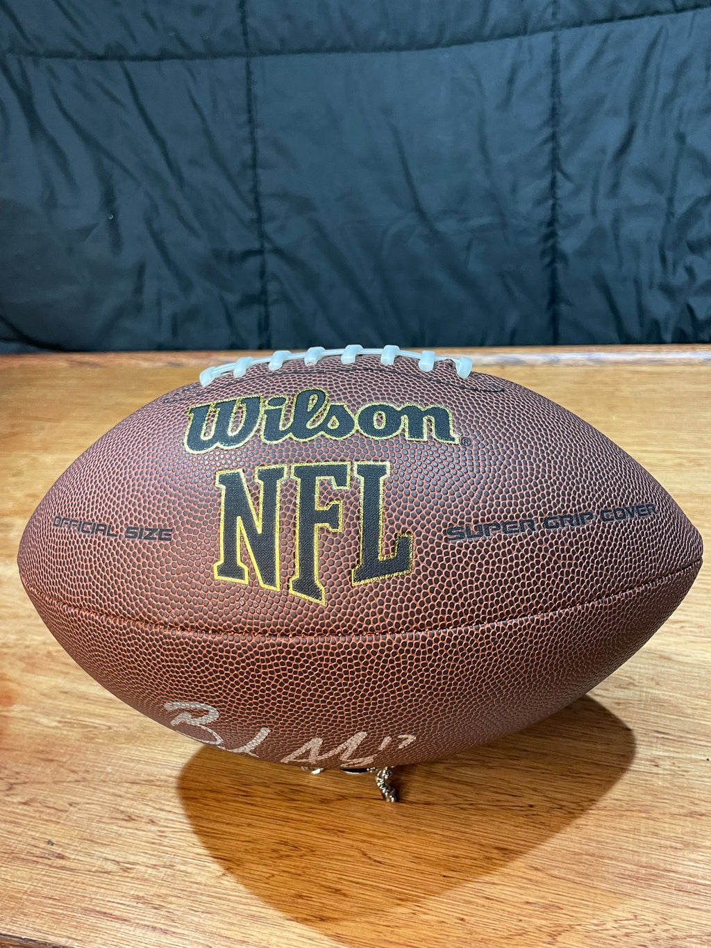 Ron Mix Chargers Autographed Football- Schwartz Hologram and Certificate of Authenticity