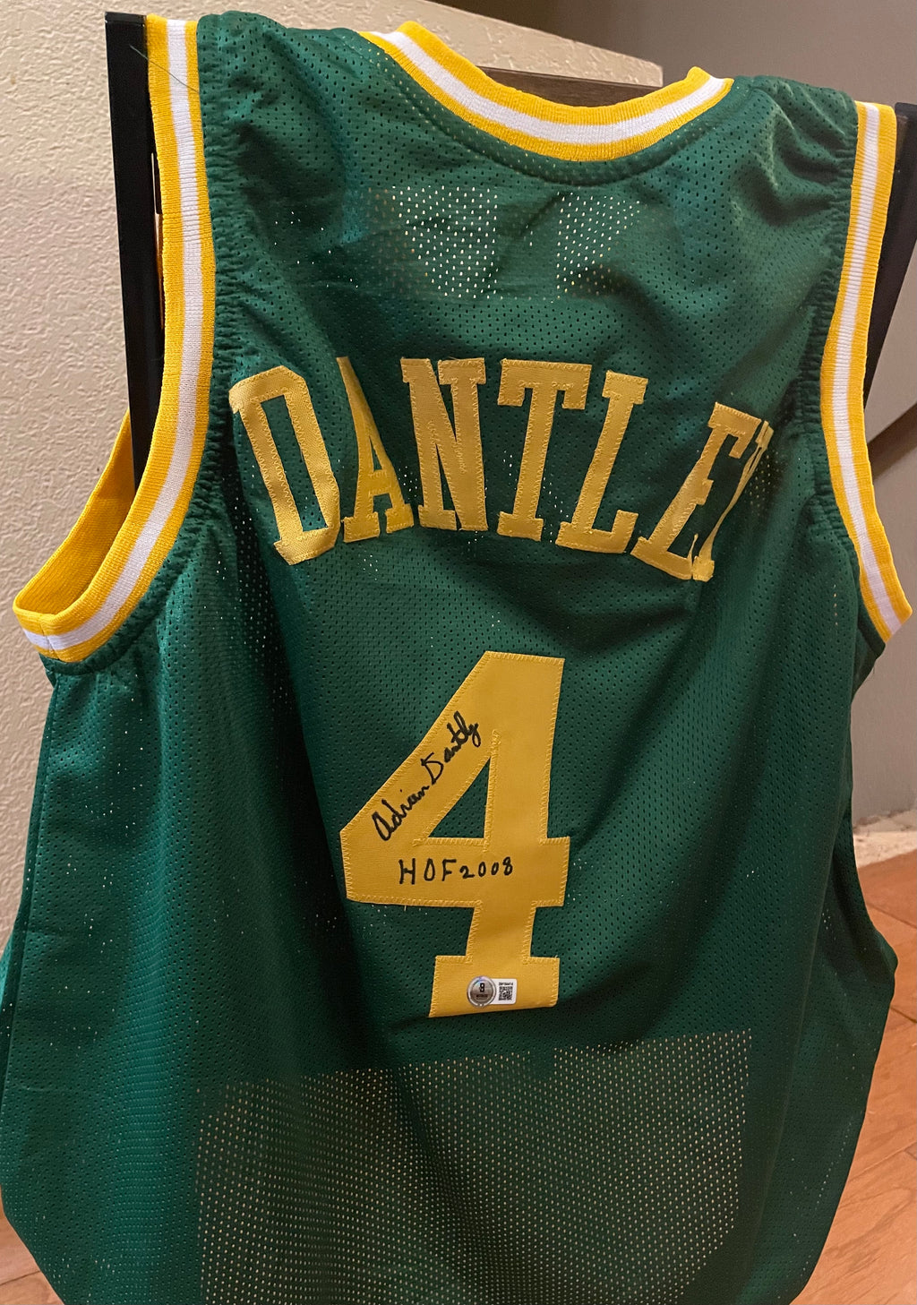 Adrian Dantley Autographed Utah Jazz Custom Jersey - Inscribed “HOF 2008” - Beckett Certified