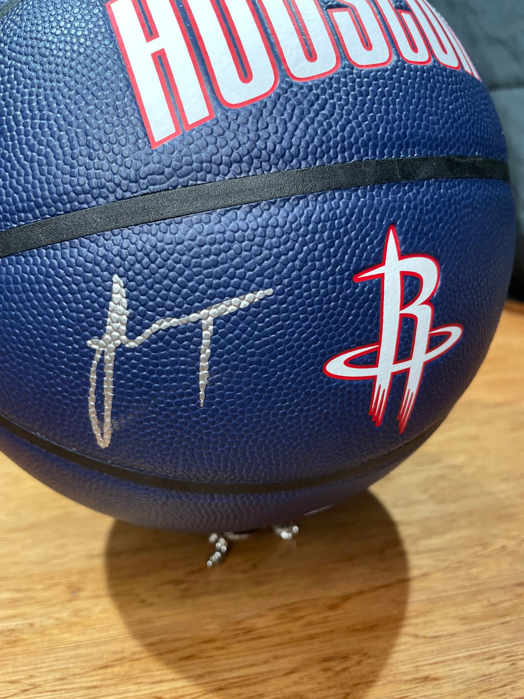 Jalen Green Autographed Rockets City Edition 75th Anniversary Basketball- Fanatics Hollogram