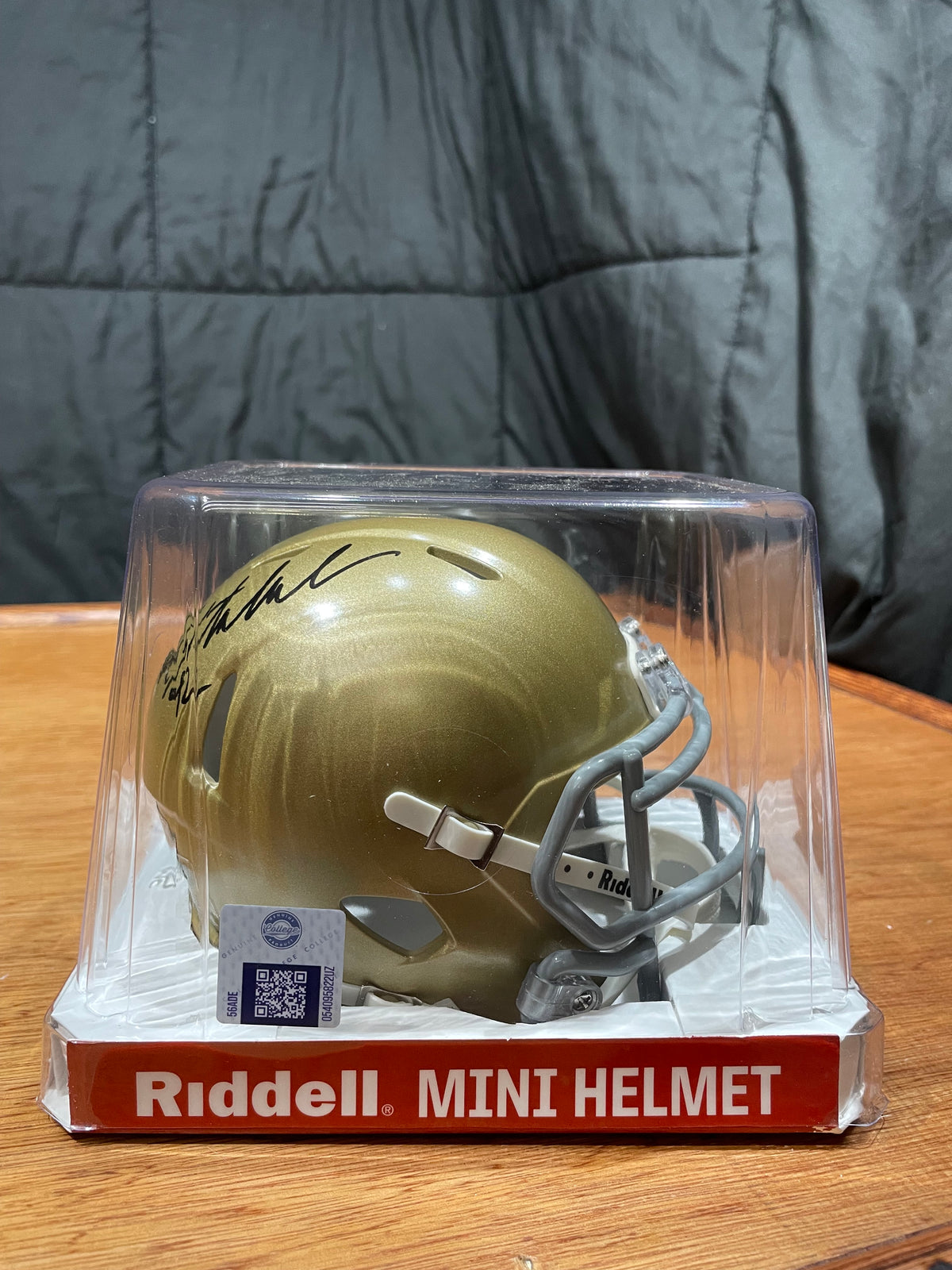 Michael Stonebreaker Autographed Notre Dame Mini Helmet- Beckett Hologram