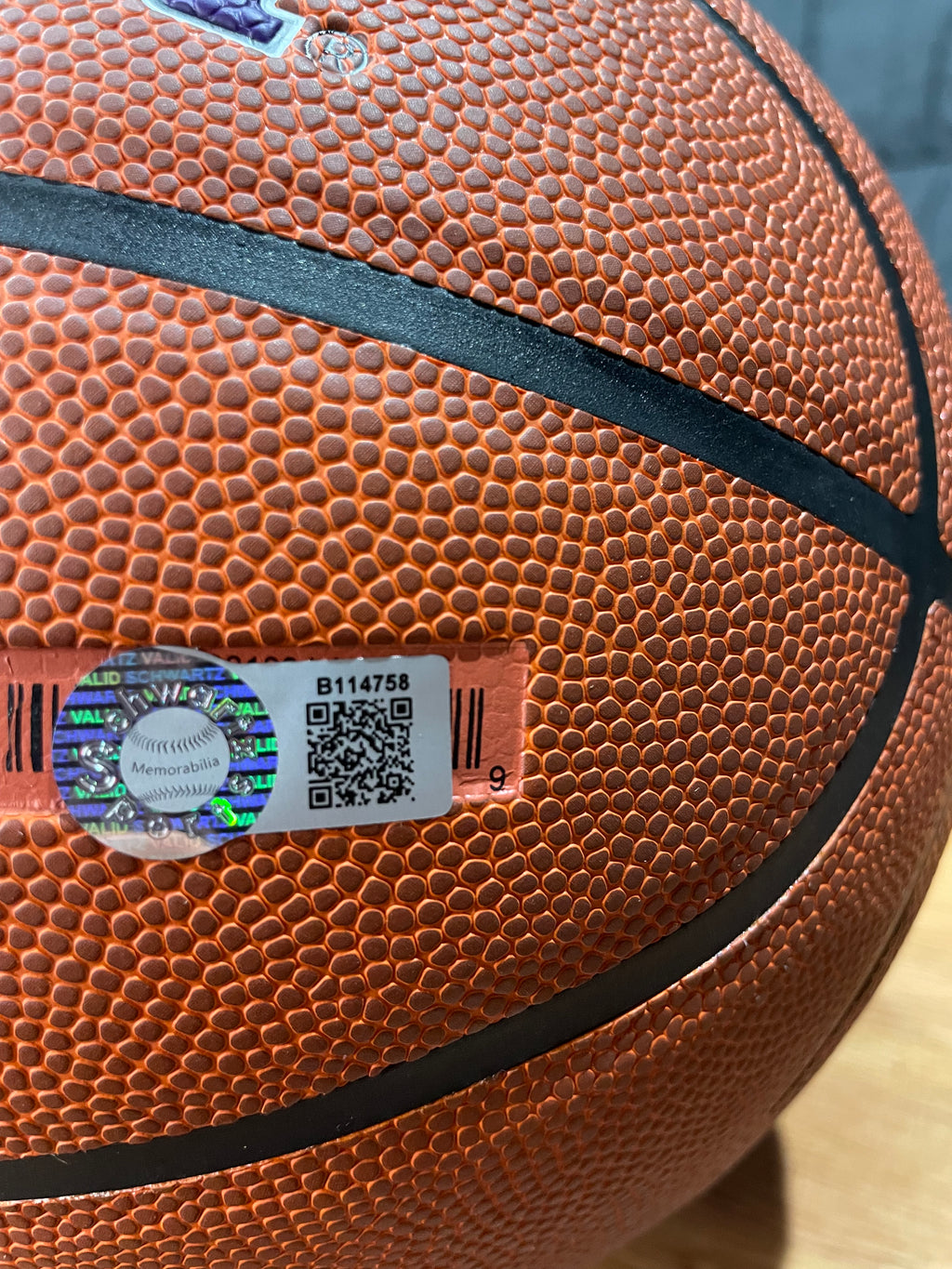 Michael Cooper Autographed Lakers Basketball- Schwartz Hologram and Certificate of Authenticity