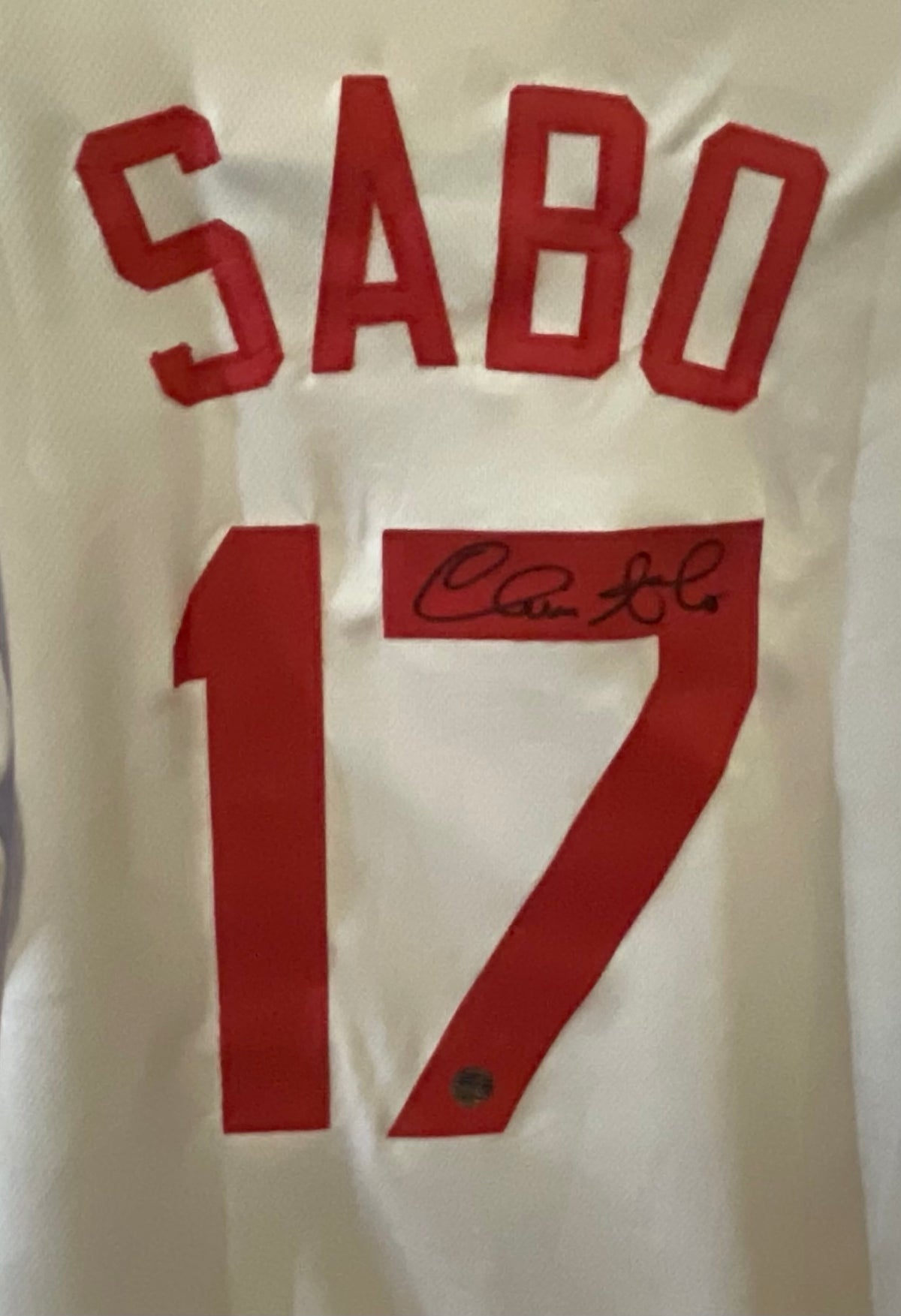 Chris Sabo Autographed Cincinnati Reds Custom Jersey - Wilder Side of Sports Certified