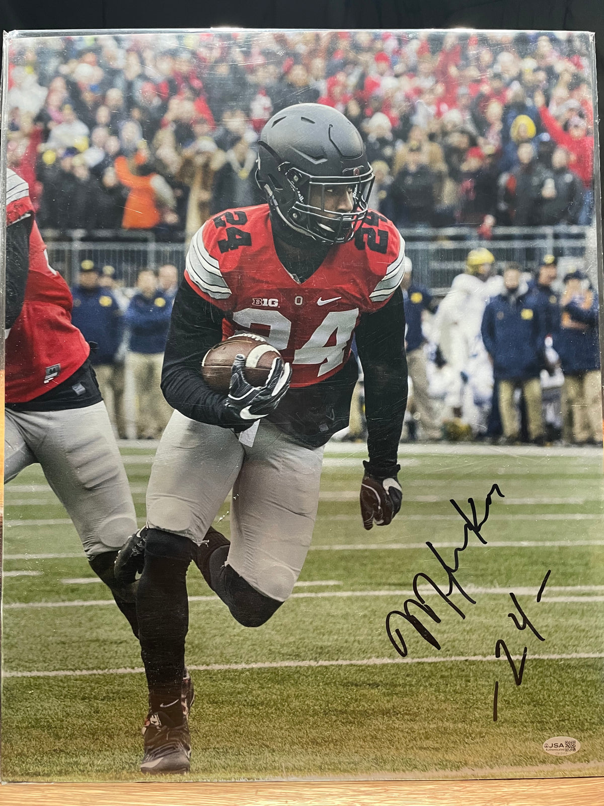 Malik Hooker Autographed 16x20 Photograph- JSA Hologram