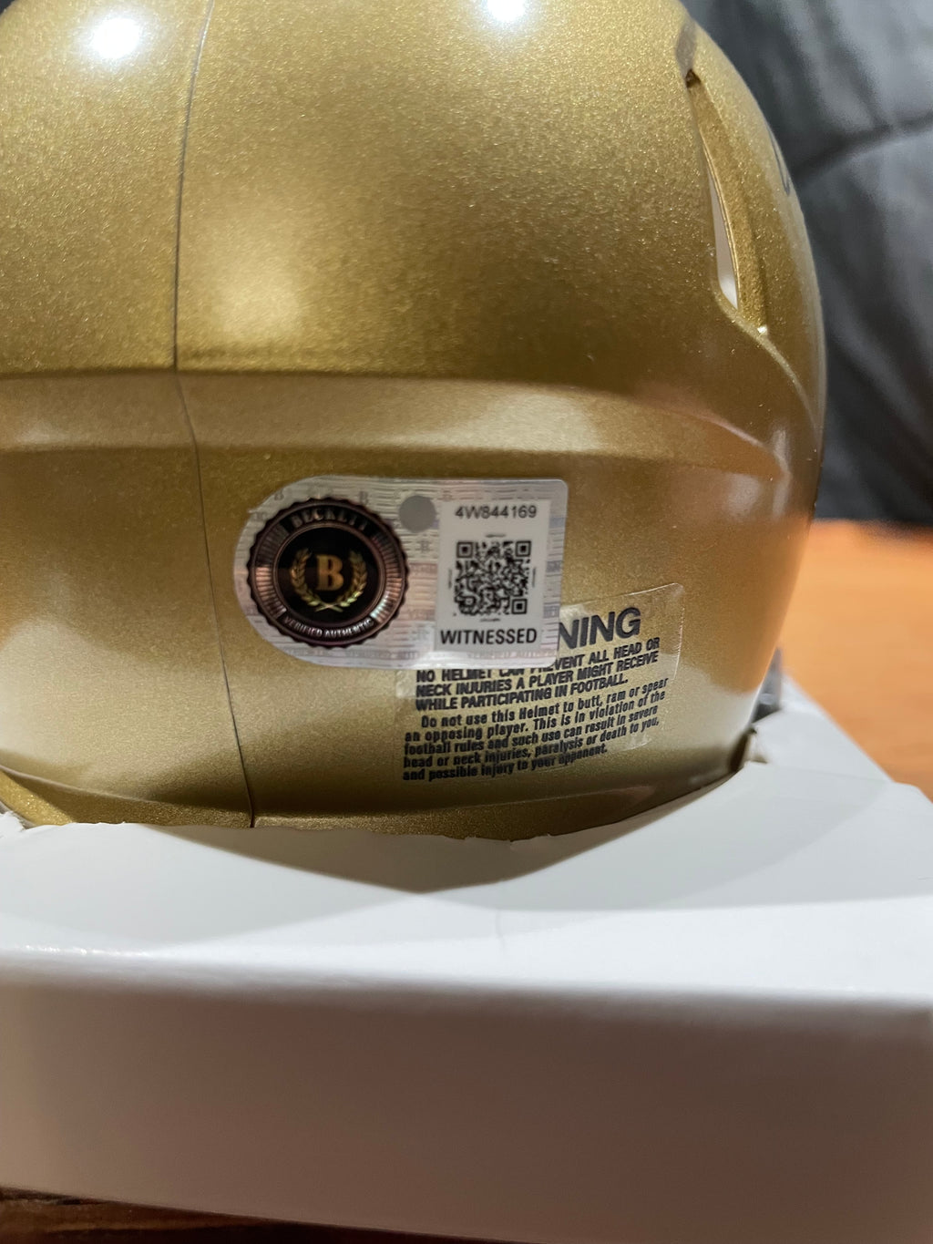 Todd Lyght Autographed Notre Dame Mini Helmet- Beckett Hologram