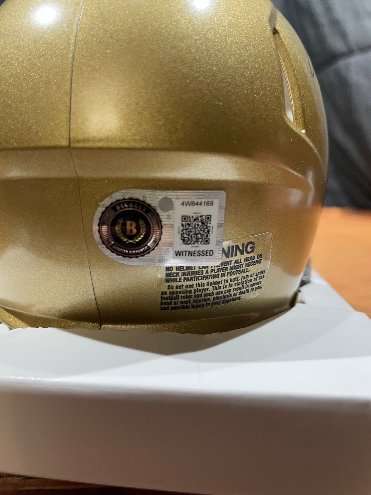 Todd Lyght Autographed Notre Dame Mini Helmet- Beckett Hologram
