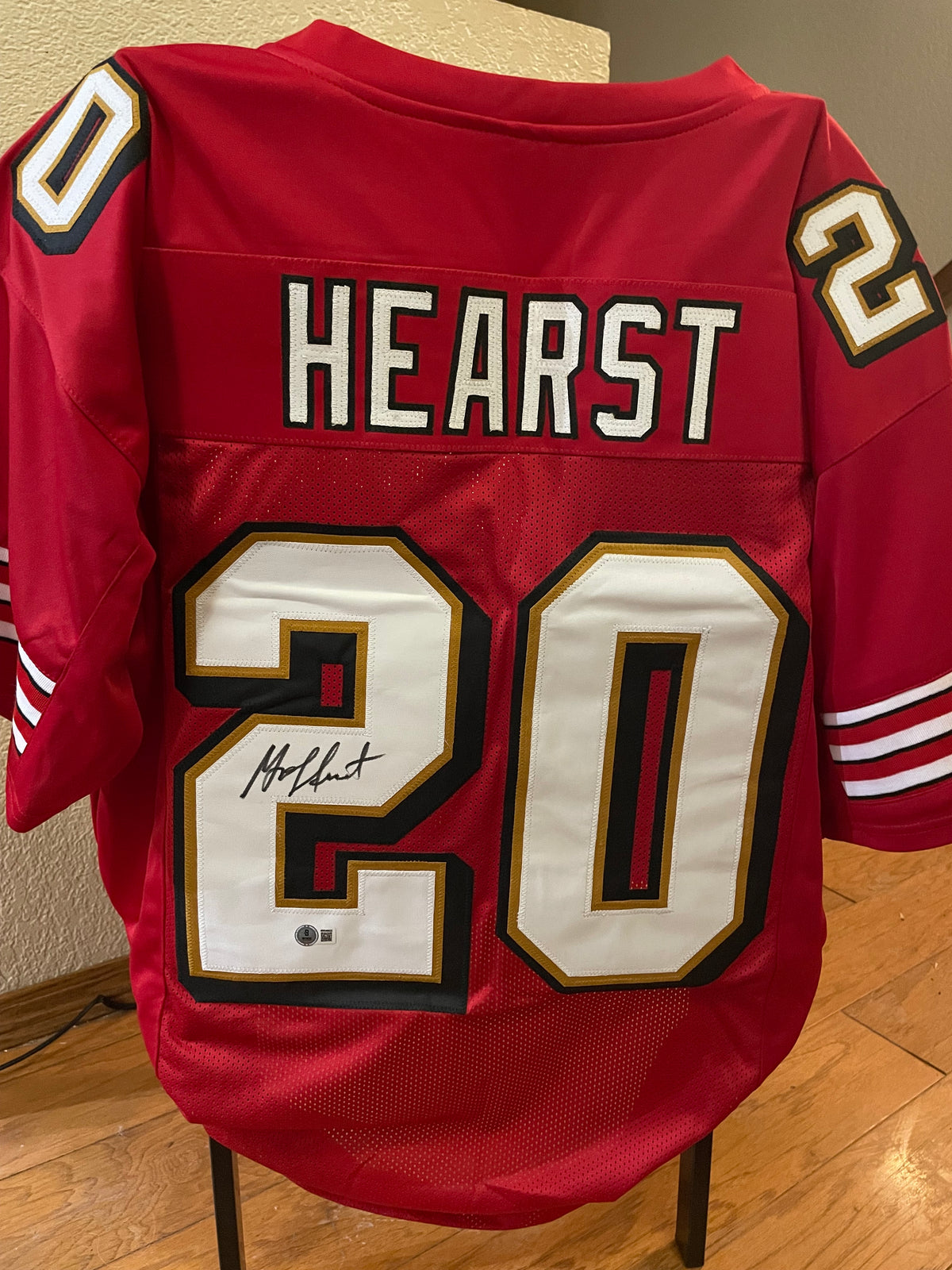 Garrison Hearst Autographed 49ers Custom Jersey - Beckett Certified