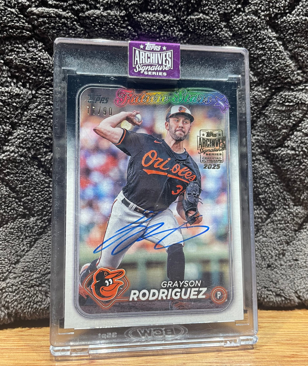 Grayson Rodriguez Autographed 2024 Topps Archives Signature Series Future Stars - Numbered 77/90