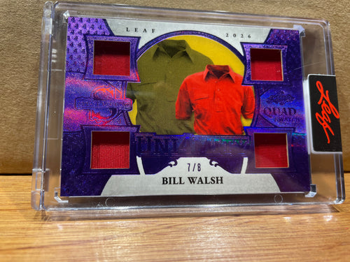 Bill Walsh 2026 Leaf Spectacular Uni4mity Purple Holo - Numbered 7/8