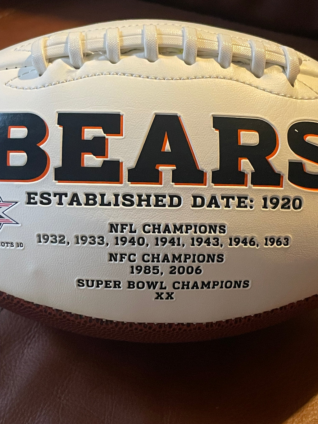 David Montgomery Autographed Chicago Bears Football- JSA Hologram and Certificate of Authenticity