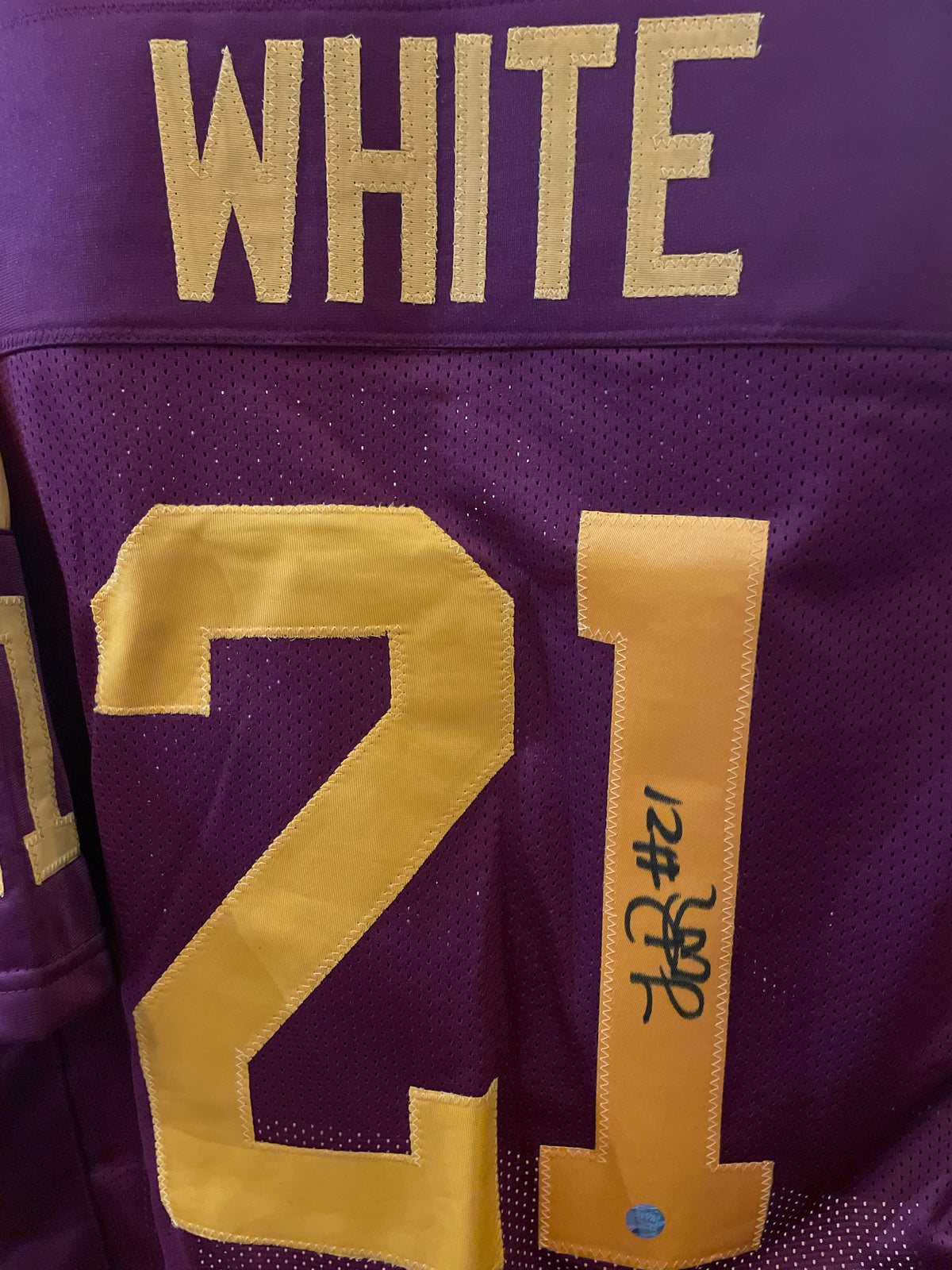 LenDale White Autographed USC Trojans Custom Jersey - AWM Certified