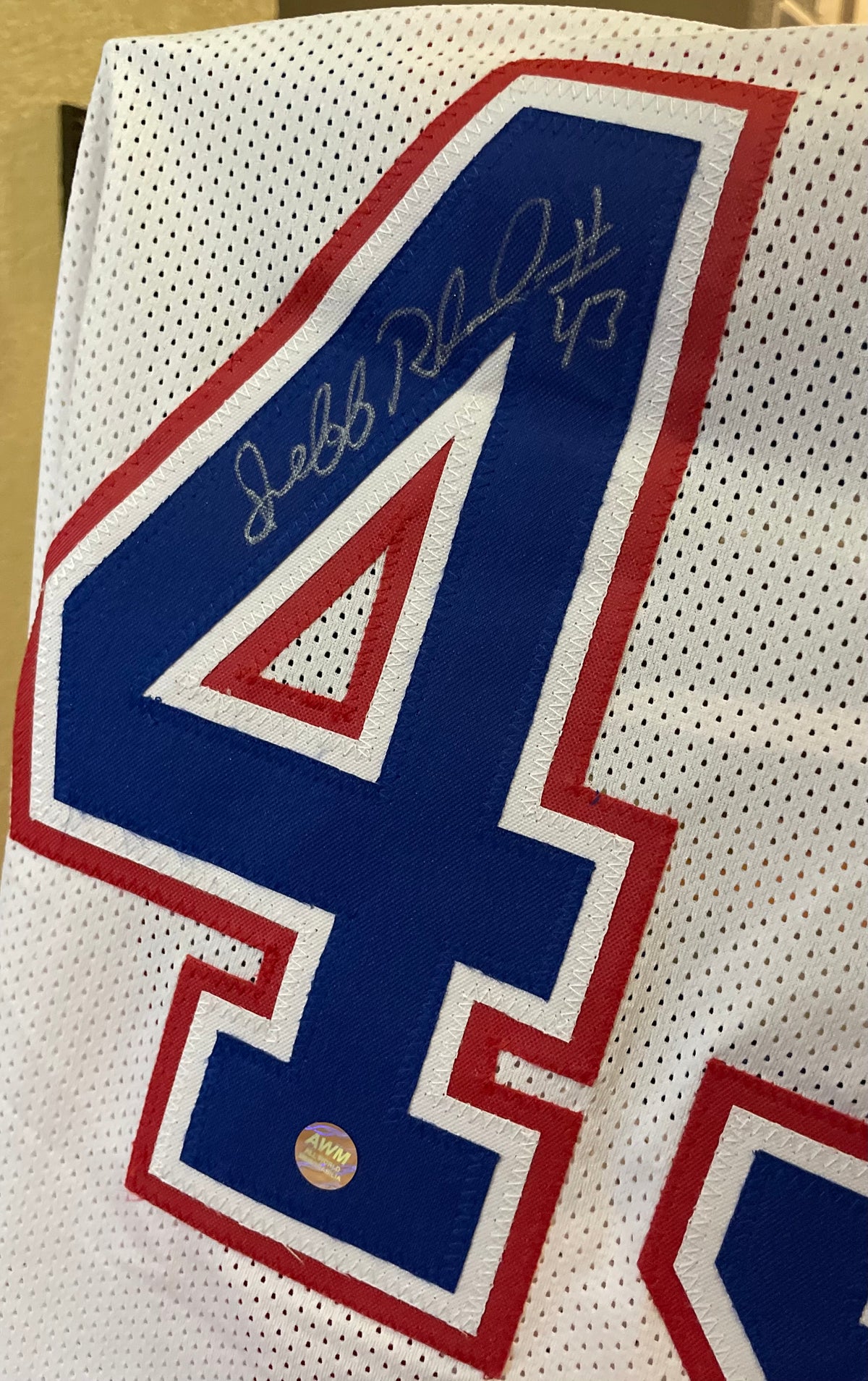 Jeff Ruland Autographed Washington Bullets Custom Jersey - AWM Certified