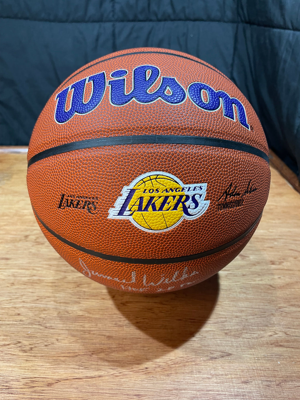 Jamaal Wilkes Autographed Lakers Basketball- Schwartz Hologram and Certificate of Authenticity