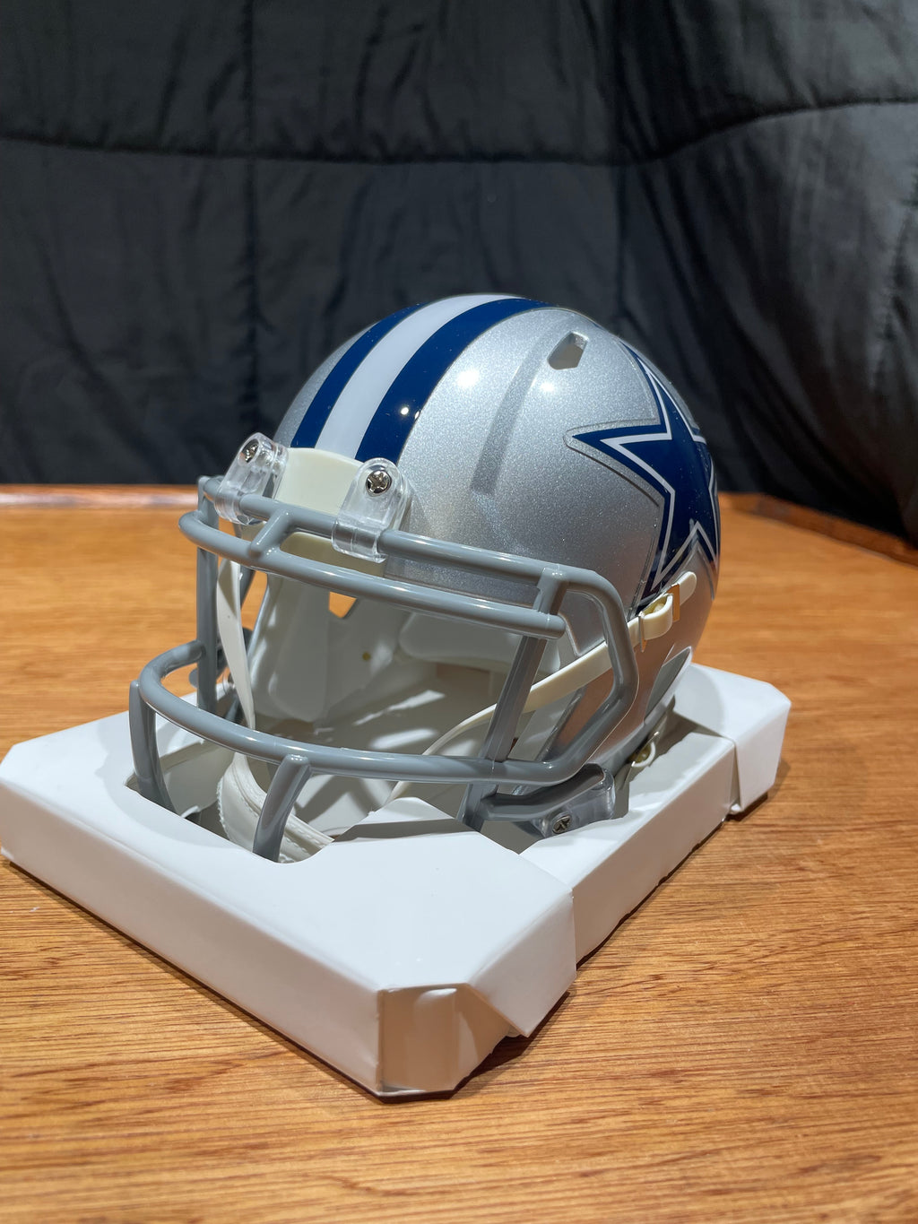 Luke Schoonmaker Autographed Cowboys Mini Helmet- Legit Prova Hologram