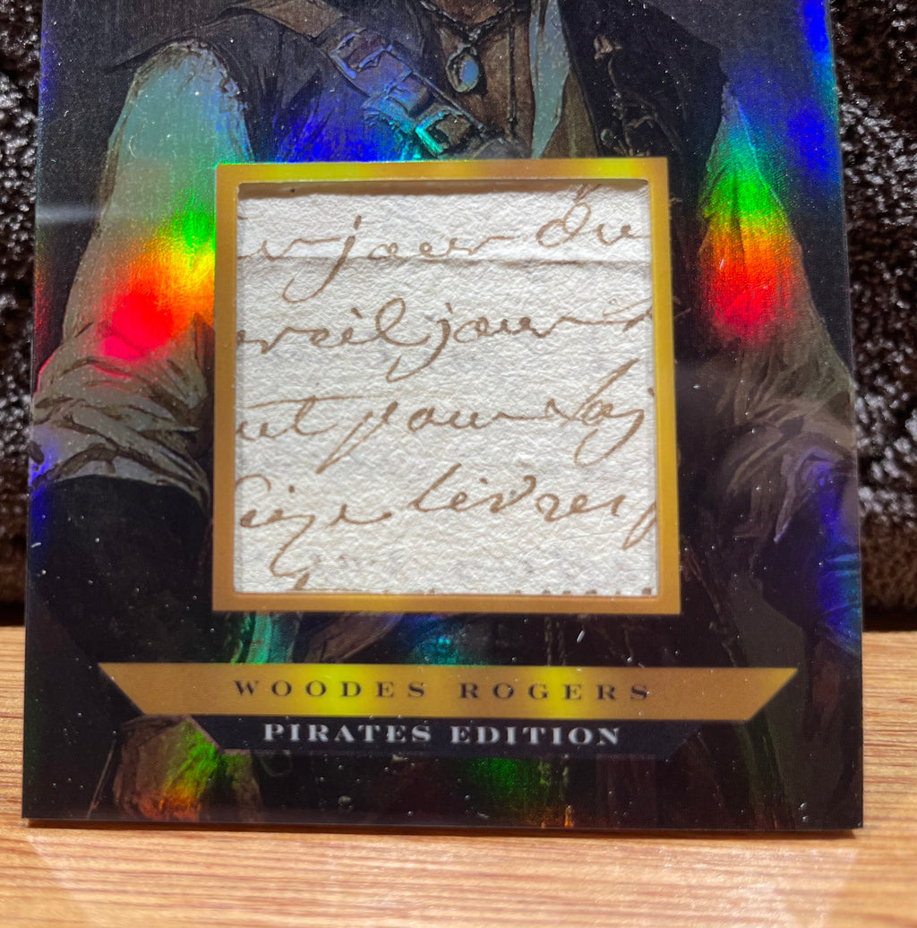 Woodes Rogers - Authentic Relic Card- 2025 Pieces of the Past - Pirate Edition